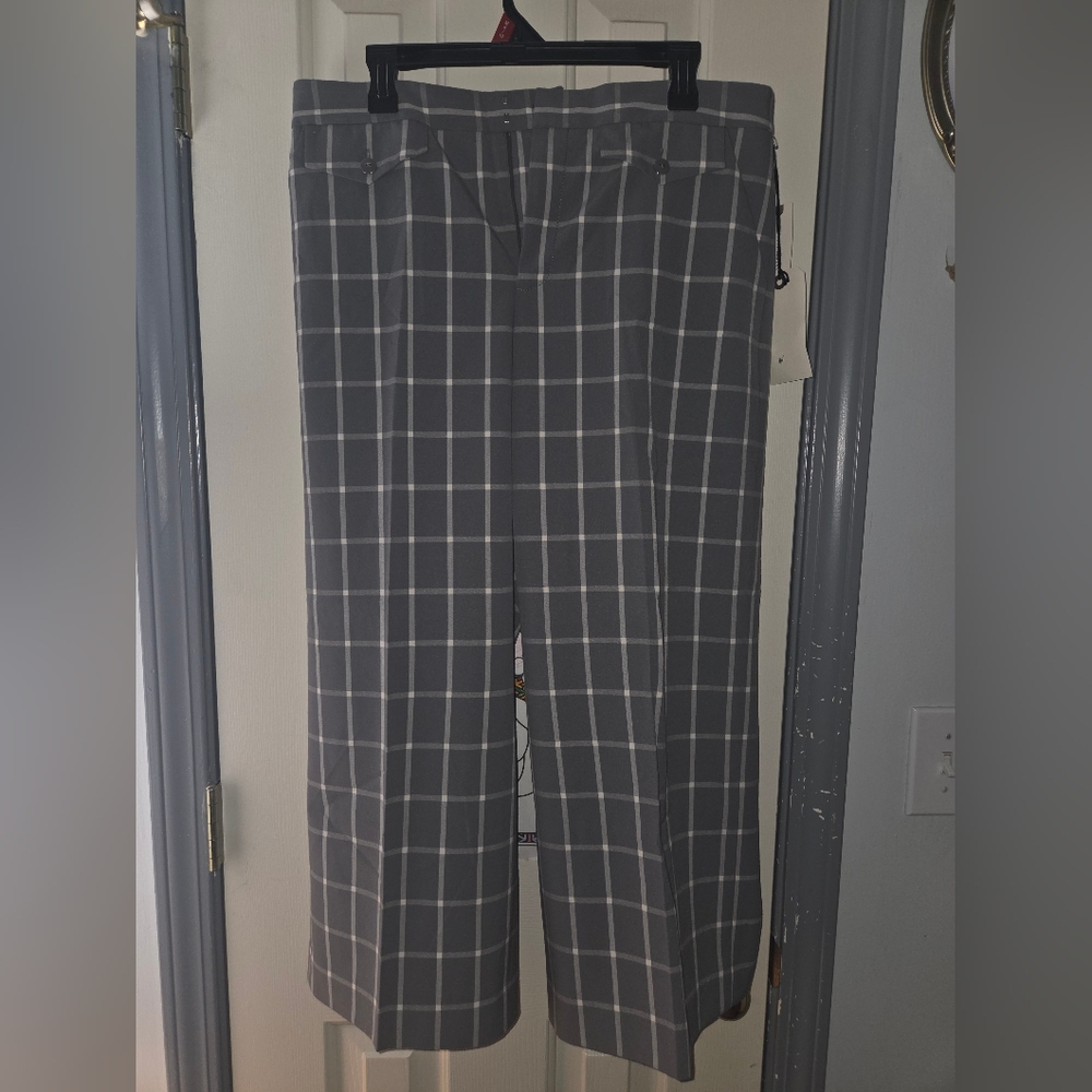Cartonnier Gray Plaid Women's Trousers